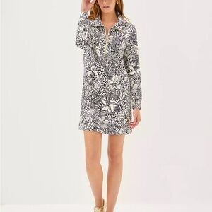 🆕 Lilly Pulitzer ELENI DRESS 👗 UPF 50+ “Onyx Lots To Spot” MSRP $158 NWT sz LG